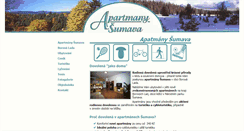 Desktop Screenshot of apartmanysumava.cz